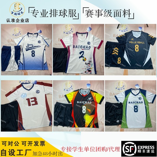 专业排球服套装男女款全身定制数码印制速干气排球服比赛训练队服