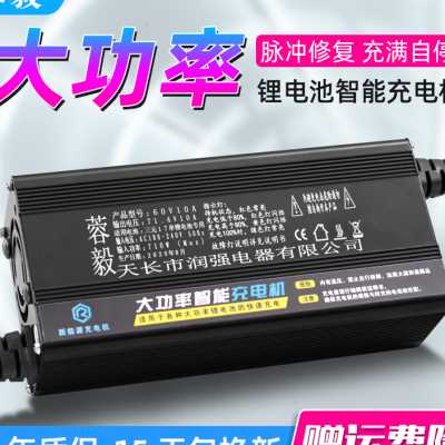 32v铁锂电池电瓶车充电器657V5A8A10A12A15A18串铁锂快充充电器z.-图0