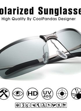 2020 New Men's Photochromic Polarized Sunglasses Anti UV