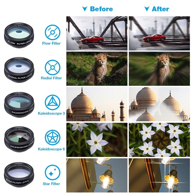 10 in 1 Mobile Phone Lens Kit Fisheye Wide Angle Telescope M - 图0