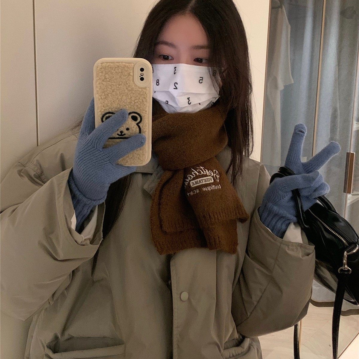 高级感热推秋冬季保暖韩国学院风针织仿羊绒围巾保暖男女情侣围脖,淘宝优惠券,粉丝福利购,淘宝优惠卷