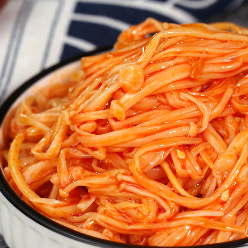 红油金针菇大包装香辣零食小吃即食品下饭下酒菜拌面小菜凉菜新鲜,淘宝优惠券,粉丝福利购,淘宝优惠卷