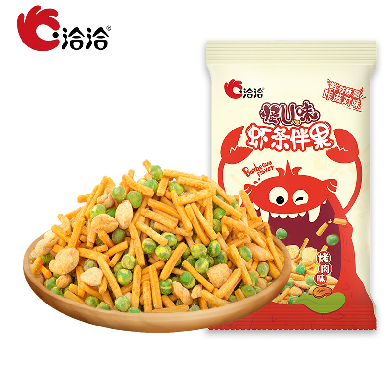 洽洽虾条豆果恰恰虾条伴果青豌豆蚕豆炒货零食散装小包装休闲小吃