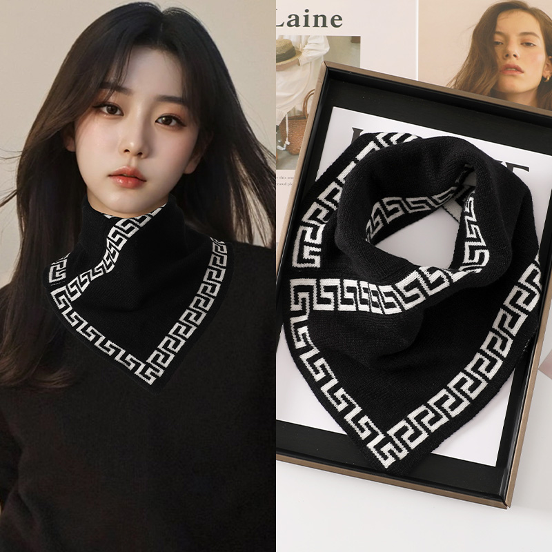 羽绒服领口防脏衣领防汗神器围脖新款时尚2024秋冬季护颈保暖假领 - 图2