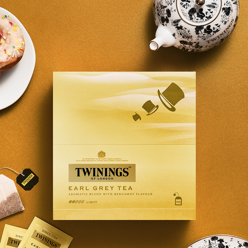TWININGS川宁豪门伯爵红茶100片盒装酒店餐饮商用茶包烘焙伯爵粉