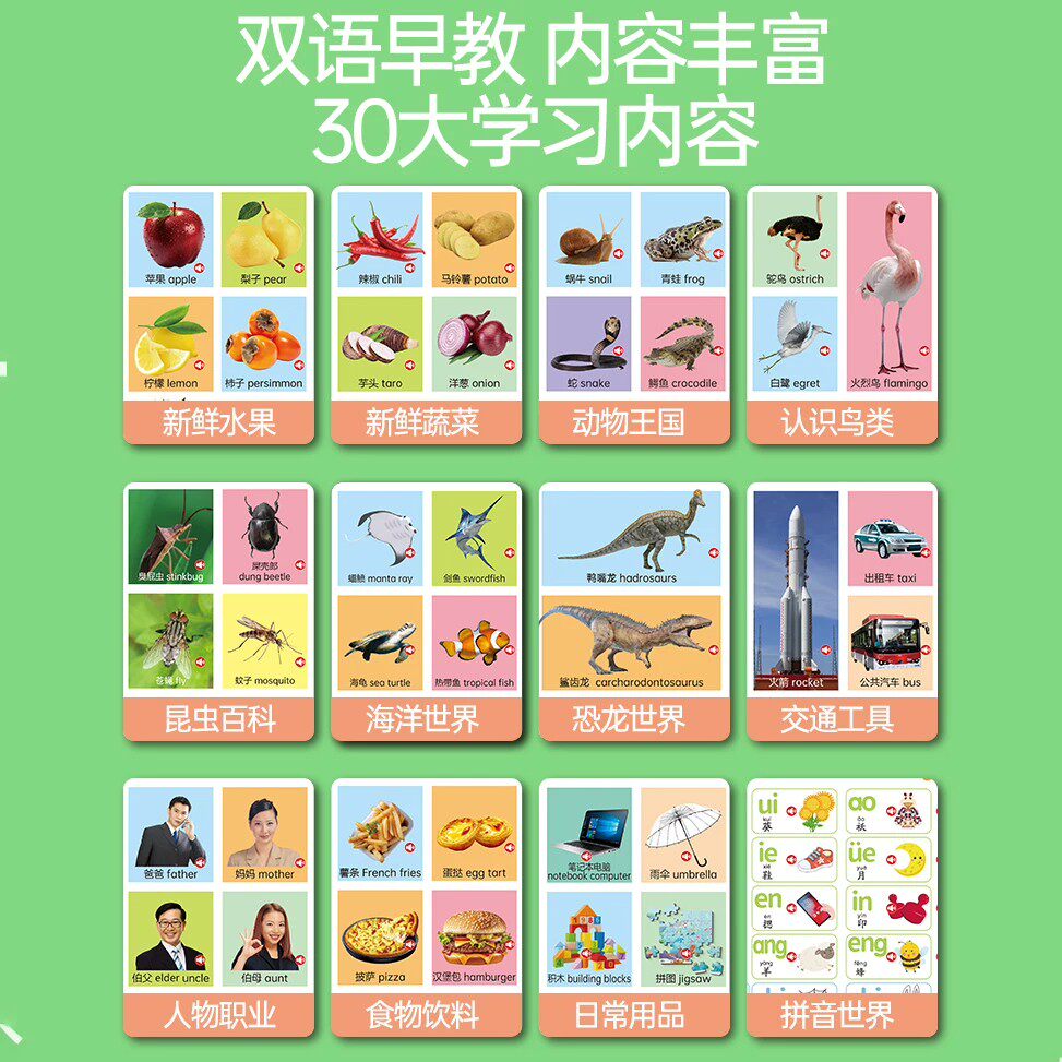 会说话的早教有声书幼儿园儿童启蒙识字点读发声书学习机益智玩具