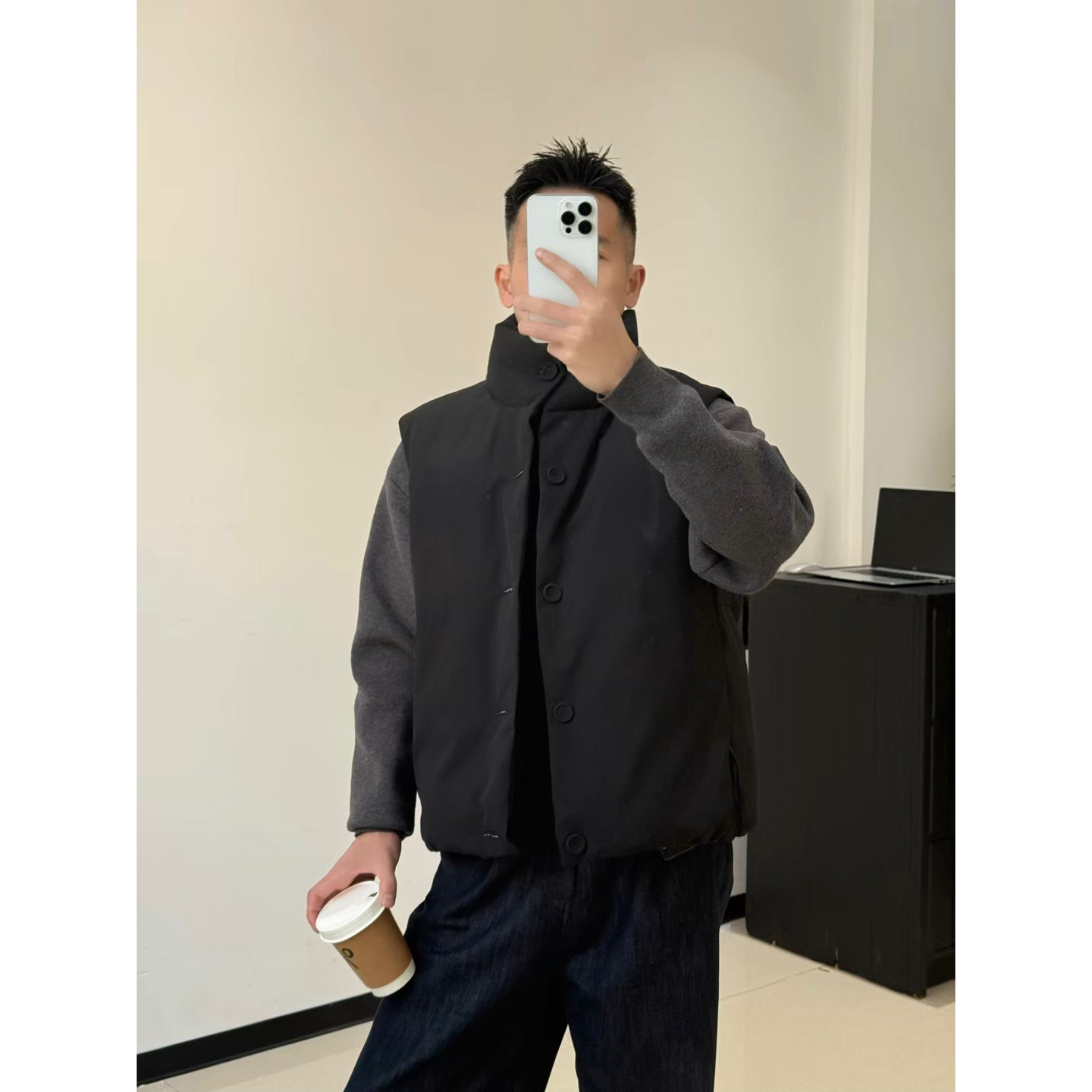 小众设计款羽绒马甲男秋冬季户外工装男士痞帅立领无袖坎肩背心,淘宝优惠券,粉丝福利购,淘宝优惠卷