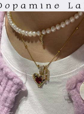 多巴胺制造室「在你心尖」原创超精致H字母复古甜美ins风项链