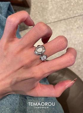 vintager中古银色古币戒