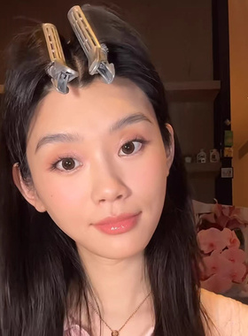 奚梦瑶同款高颅顶发夹蓬松卷发筒