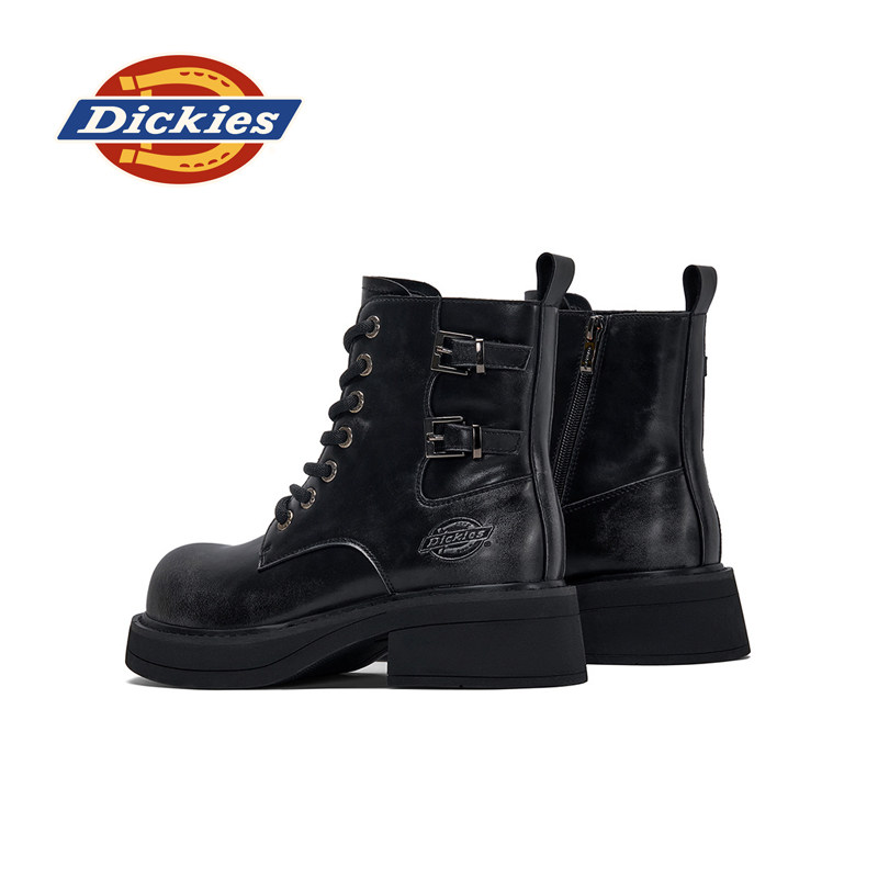 Dickies马丁靴女2025冬季新款皮靴女骑士靴短靴厚底增高工装靴子,淘宝优惠券,粉丝福利购,淘宝优惠卷
