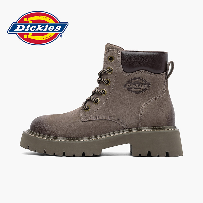 Dickies马丁靴女鞋2025秋冬季新款工装靴厚底增高防滑户外登山鞋,淘宝优惠券,粉丝福利购,淘宝优惠卷