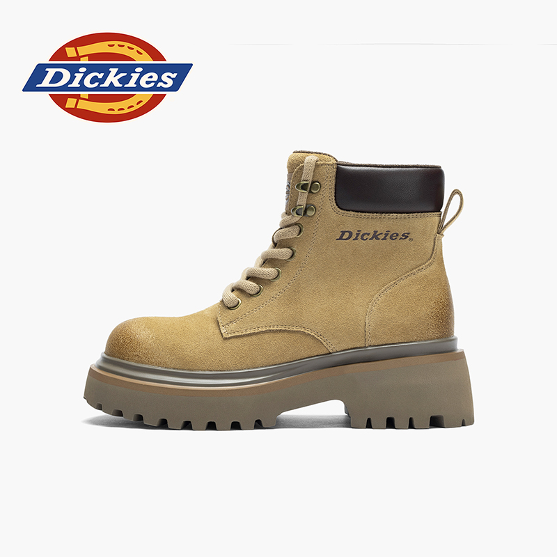 Dickies马丁靴女鞋2025年冬季新款厚底增高短靴女户外百搭工装靴 - 图0
