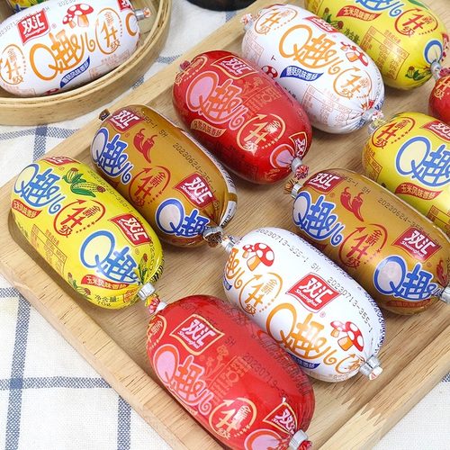 双汇Q趣肠火腿肠70g大支整箱玉米蘑菇香脆肠即食肉肠休闲零食小吃 - 图0