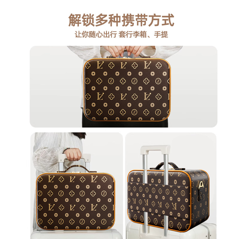 高级化妆箱带镜子套拉杆箱带灯化妆包便携大容量旅行跟妆师收纳箱,淘宝优惠券,粉丝福利购,淘宝优惠卷