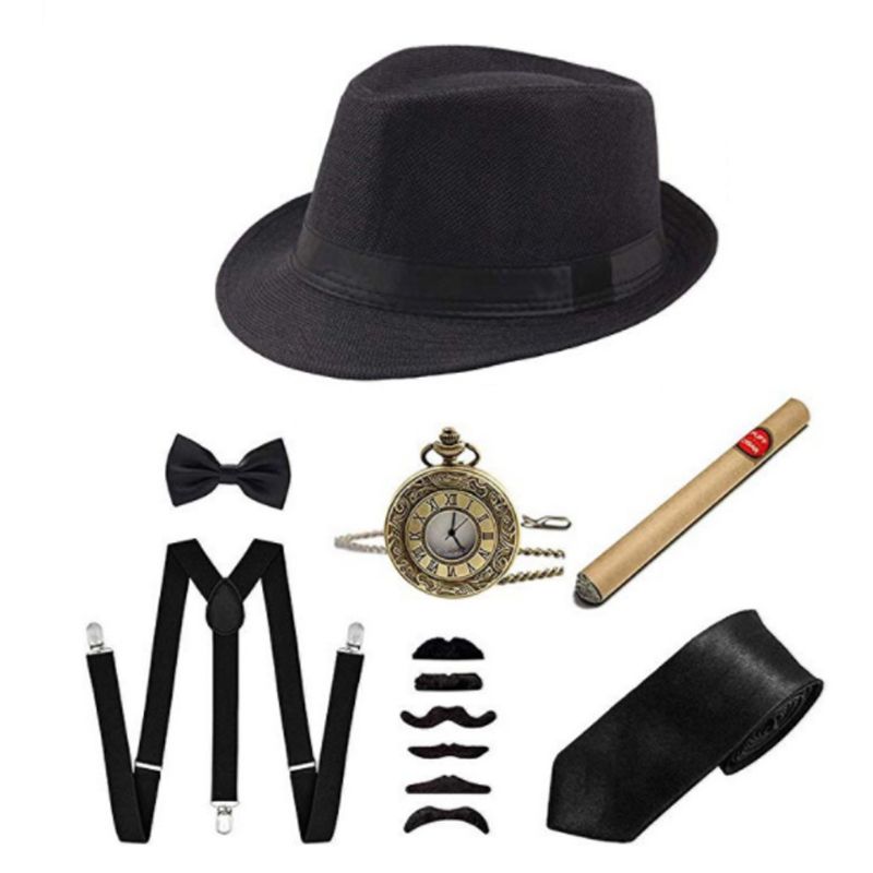 Men Gatsby Party Props 1920S Theme Cosplay Stage Performance-图0