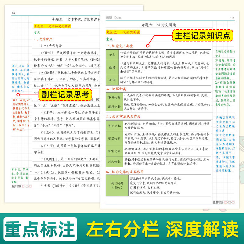 黄冈学霸笔记初中全套人教版初中通用七年级八九语文初一数学同步手写辅导书初二初三中考上册下册复习资料基础知识大全 - 图3