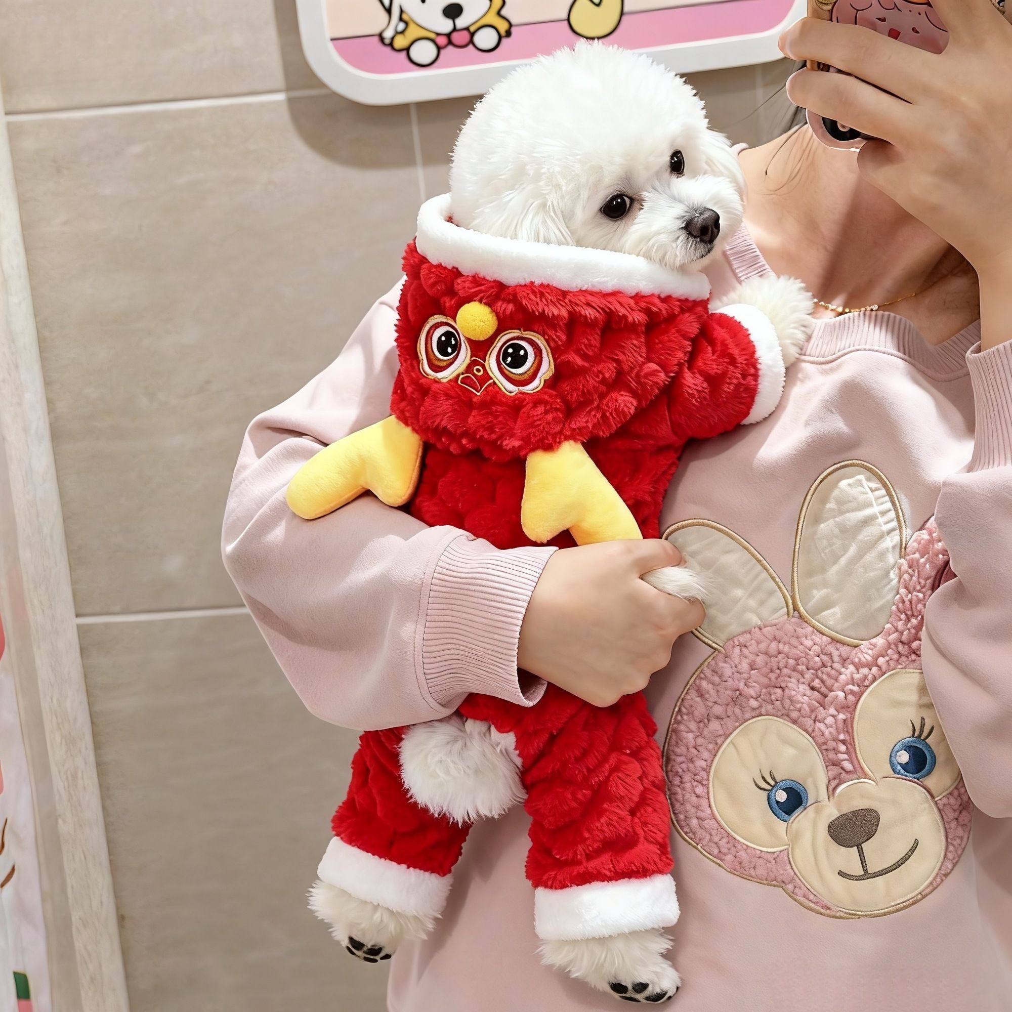 猫咪衣服拜年装冬季保暖四脚衣布偶金渐层狸花宠物小狗狗过冬棉衣,淘宝优惠券,粉丝福利购,淘宝优惠卷