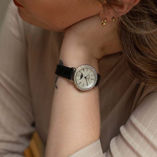 英国ROTARY劳特莱温莎月相女士手表防水进口石英表送女生圣诞礼物 - 图2