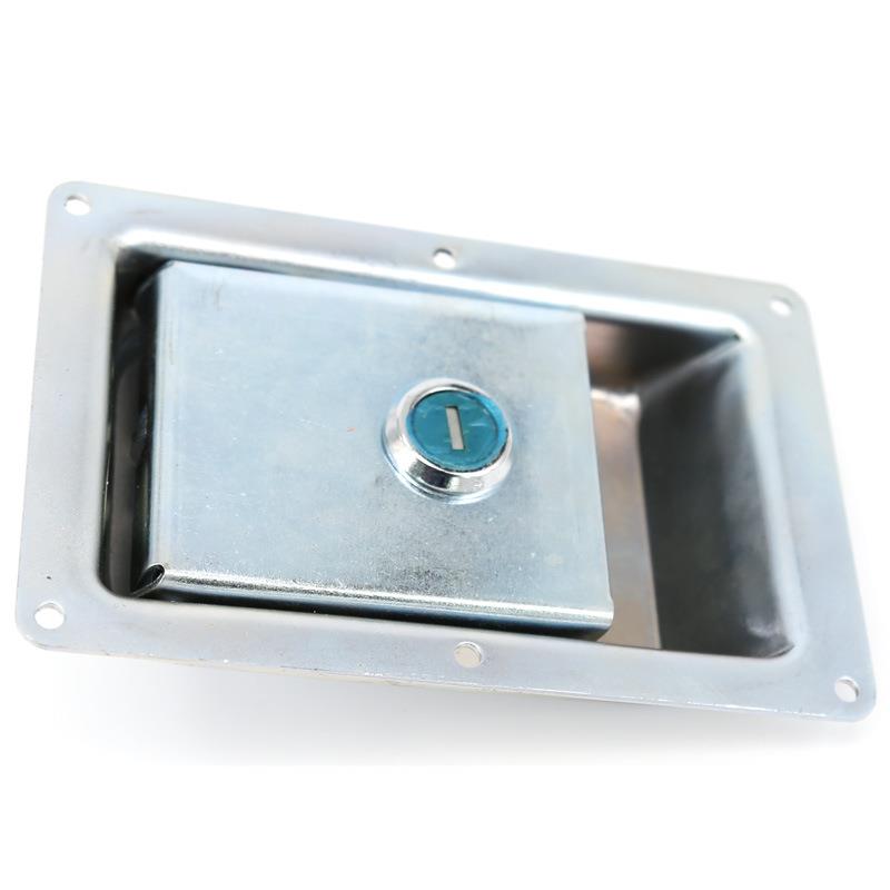 Direct sales flat handle lock iron road roller engineering vehicle cabinet lock chassis cabinet door lock