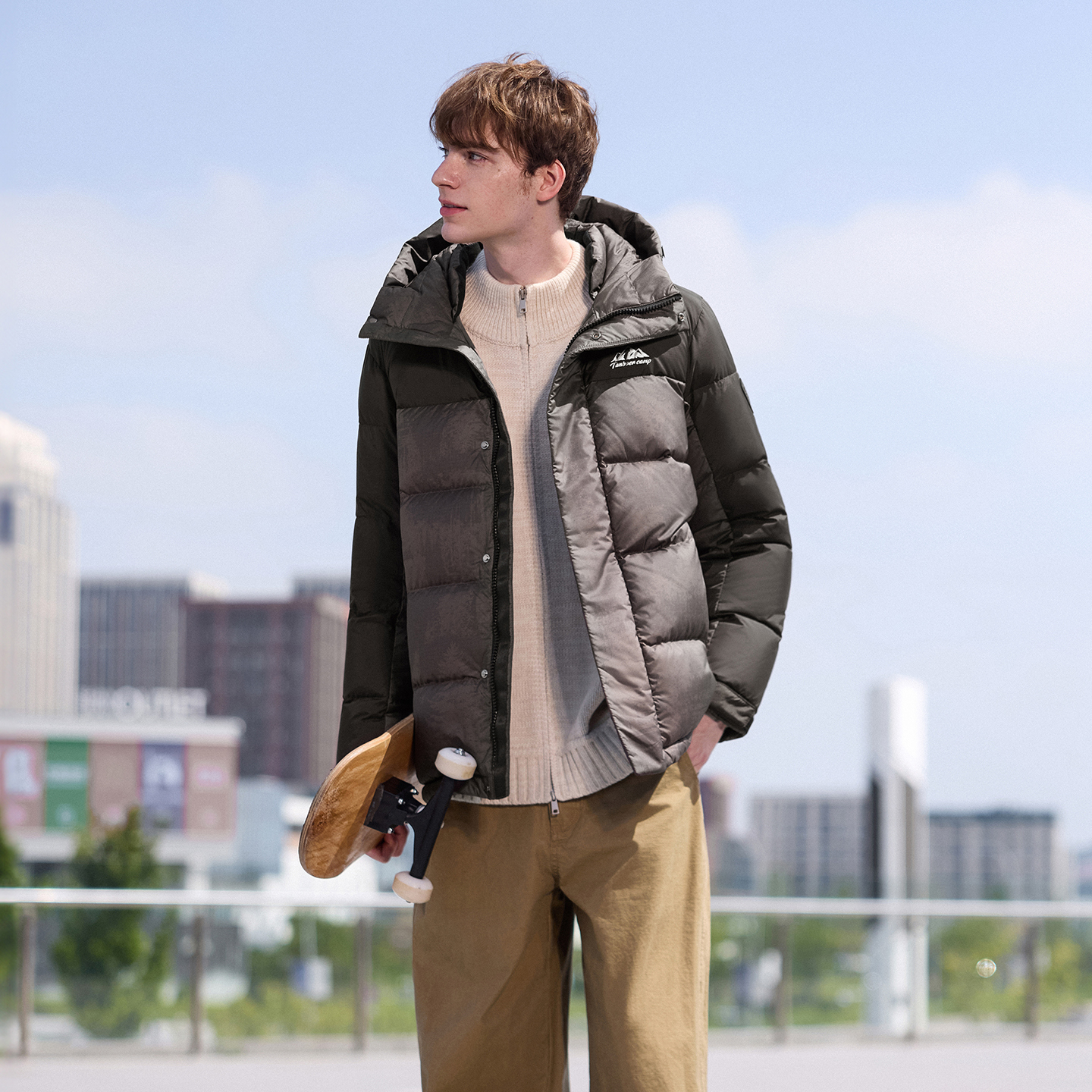 【热销高充绒】坦博尔羽绒服男款冬季短款连帽休闲户外加厚外套