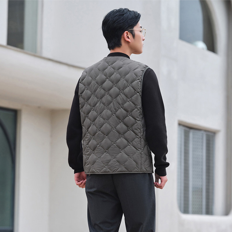 坦博尔羽绒马甲男轻薄秋冬短款v领舒适保暖时尚休闲内搭坎肩外套,淘宝优惠券,粉丝福利购,淘宝优惠卷