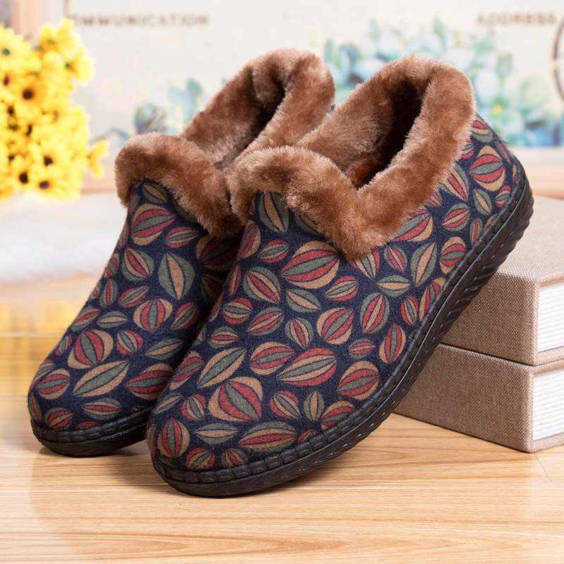 冬季老北京布鞋女棉鞋加绒加厚保暖中老年妈妈鞋防滑平底奶奶棉靴,淘宝优惠券,粉丝福利购,淘宝优惠卷