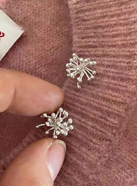 流浪蒲公英小巧烟花耳钉女ins小众简约日常百搭迷你耳环