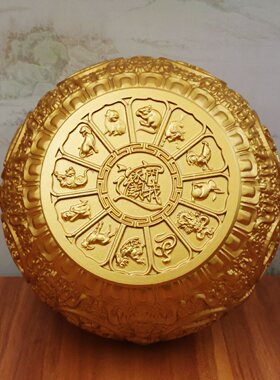 家居用大号金蟾八方来财纯铜聚宝盆黄铜客厅生财招财聚财摆件铜碗