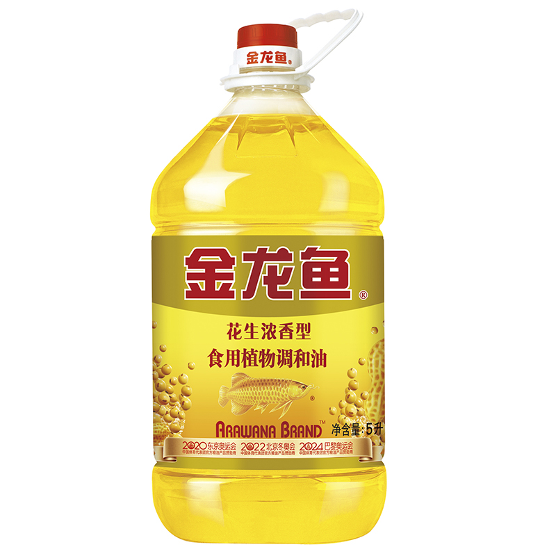 金龙鱼花生浓香型食用植物调和油5L桶装家用烹饪炒菜食用油色拉油 - 图2