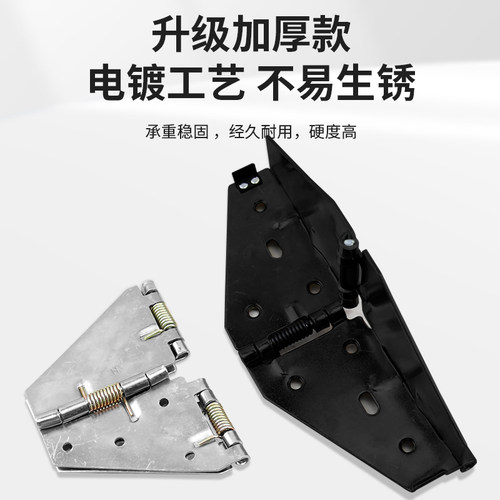 加厚蝴蝶合页180度餐桌面翻板折叠蝴蝶铰链方桌变圆桌十字弹簧扣 - 图1