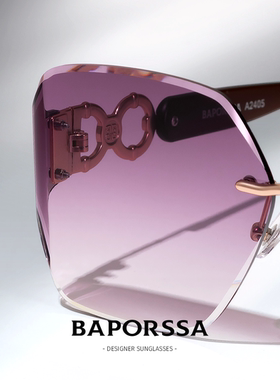 巴宝莎防紫外线曲面太阳镜时尚