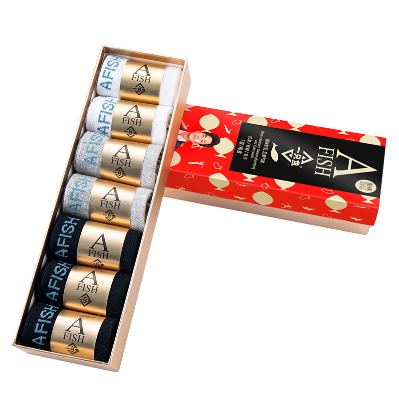 A FISH一只鱼正品抗菌防臭袜子男女士秋冬季短筒袜棉运动吸汗短袜 - 图3