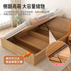 Government subsidized solid wood high box bed single 1.5m household 1.8m double bed side-opening air pressure storage bed