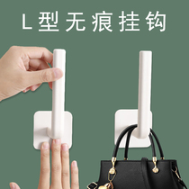 Non-punching without mark Powerful Viscose L Type Hook Multifunction Kitchen Lid Hanger Hooks appliers to contain