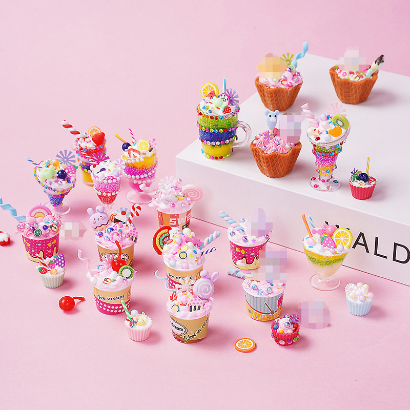 新品 女生手工diy玩具儿童冰淇淋制作材料包仿真食玩蛋糕奶油杯女,淘宝优惠券,粉丝福利购,淘宝优惠卷