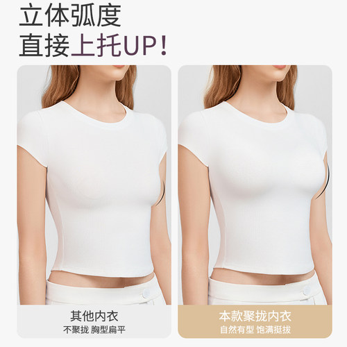 无钢圈全罩杯文胸女薄款收副乳聚拢防下垂妈妈内衣2件装 - 图1