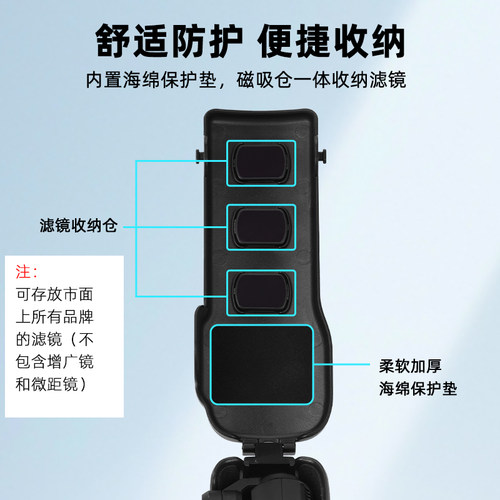 适用于大疆Pocket3保护壳上盖镜头盖子云台罩OSMO灵眸口袋翻盖相机保护套屏幕盖板防摔防刮支架配件 - 图1