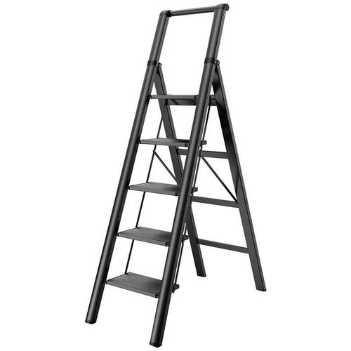 MISYOGO家用梯子室内多功能折叠梯铝合金人字梯伸缩楼梯五步爬梯 - 图3