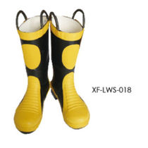 Labor Guard XF-LWS-018 Fire Boots Fire Protection Shoes Anti-Smash Anti Piercing Lao Boot Fire Fighting Boots Yellow