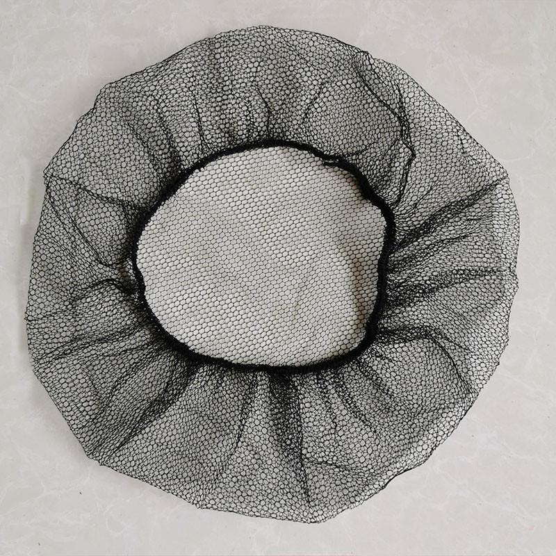 发网 一次性尼龙网眼帽厨师帽餐饮女服务员工厂生产透气加大头套 - 图1