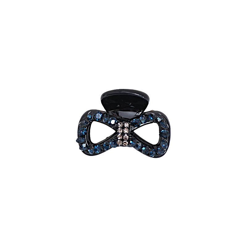 时尚新款海蓝色水钻蝴蝶结侧边顶夹高档韩系碎发小号抓夹发夹头饰,淘宝优惠券,粉丝福利购,淘宝优惠卷