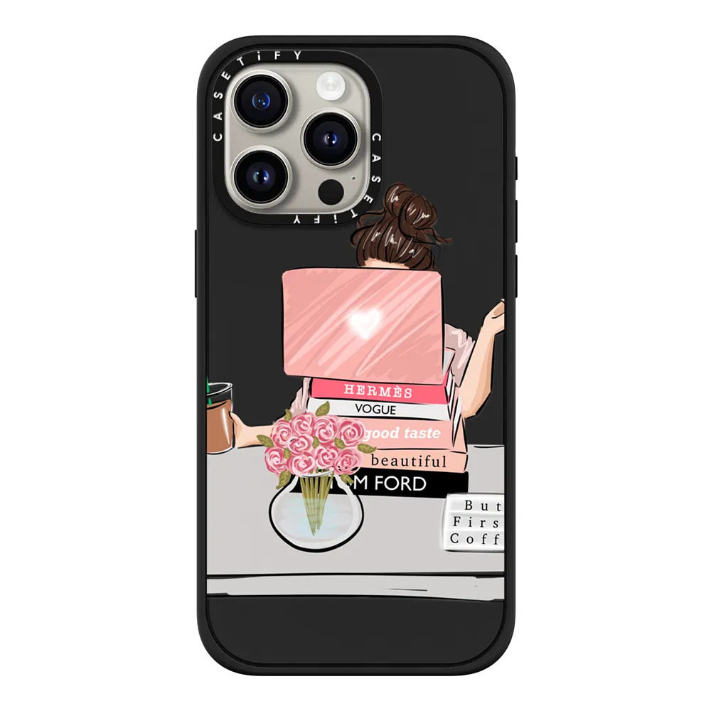 现货CASETiFY时髦女上司适用苹果iPhone15 Pro Max磁吸手机壳14/13/12时尚潮牌小众插画艺术家全包防摔保护套