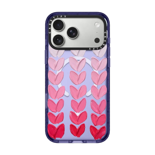 现货CASETiFY粉红波尔卡厚涂抹爱心适用苹果iPhone17 Pro Max手机壳16/15/14磁吸潮ins风13清新油画保护套12 - 图1
