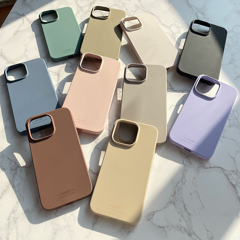 【特价清仓】holdit超轻薄款液态硅胶适用苹果iPhone14 Pro Max手机壳13简约12纯色软壳北欧ins风保护套简约-图1