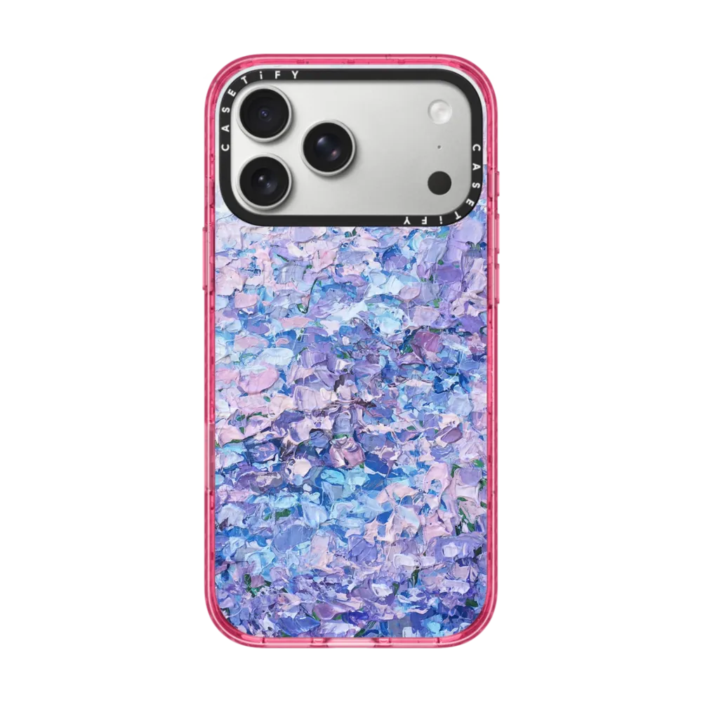 现货CASETiFY夏日渐变蓝紫绣球花适用苹果iPhone17 pro max磁吸手机壳16/15/14小众艺术油画风13高端保护套12,淘宝优惠券,粉丝福利购,淘宝优惠卷