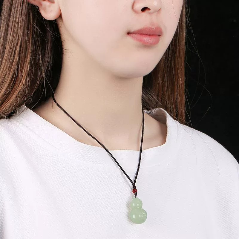 天然和田玉葫芦吊坠玉石玉坠玉佩项链白玉保平安毛衣链挂件女 - 图2