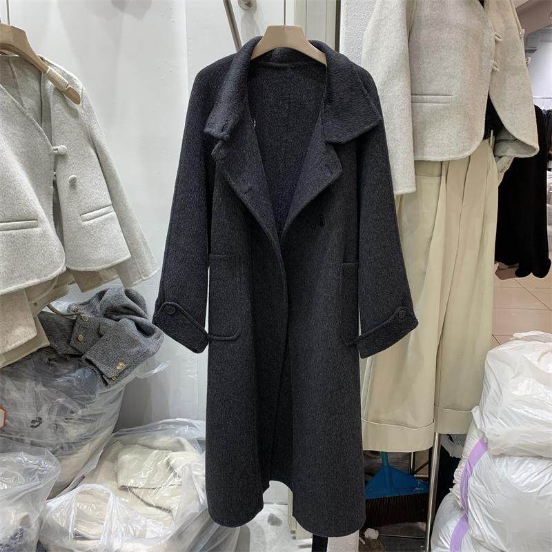 高级感时尚系带双面羊绒大衣女2025冬季新款超好看长款羊毛呢外套,淘宝优惠券,粉丝福利购,淘宝优惠卷