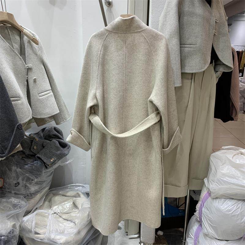高级感时尚系带双面羊绒大衣女2025冬季新款超好看长款羊毛呢外套,淘宝优惠券,粉丝福利购,淘宝优惠卷