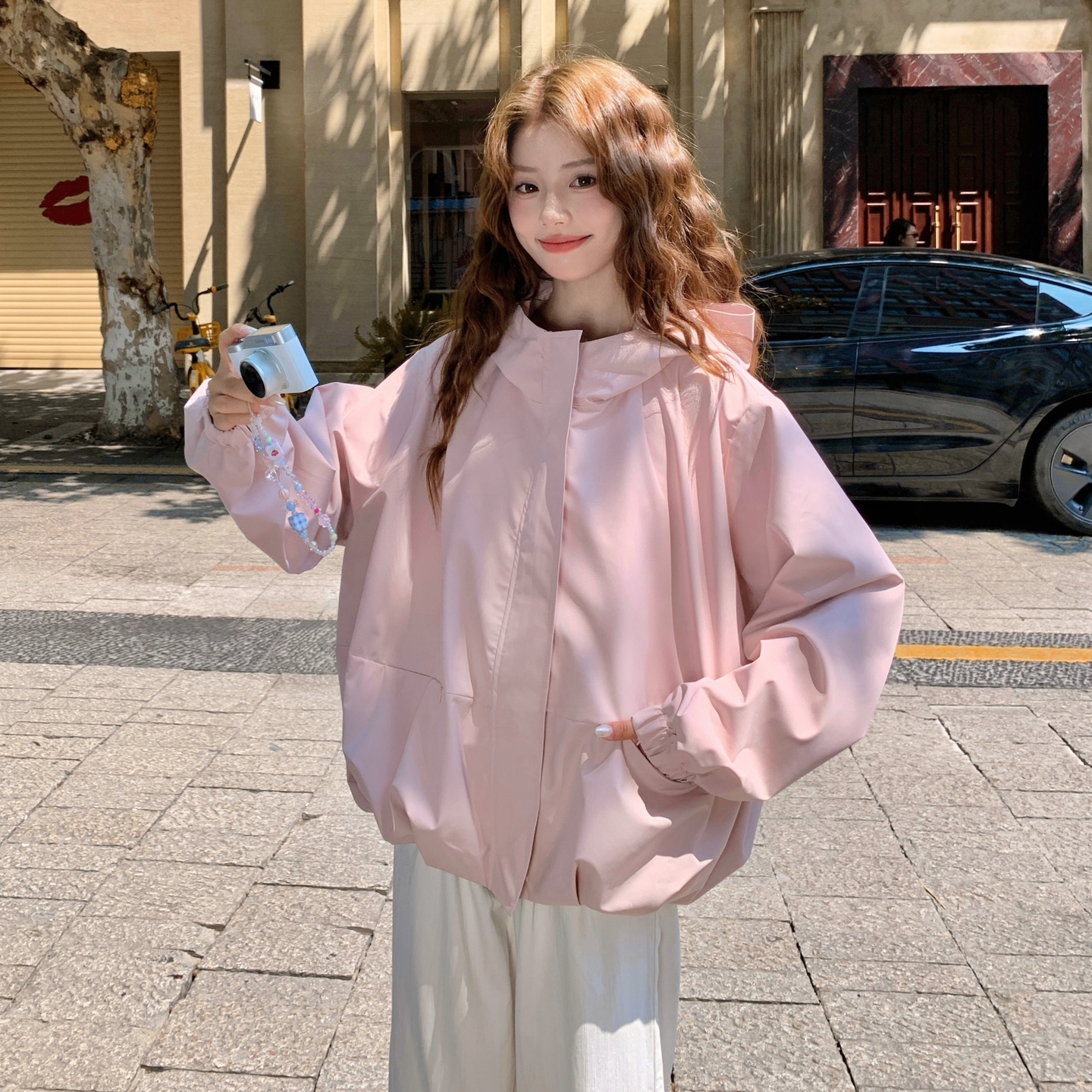 粉色外套女加绒2025新款今年流行爆款小个子巨好看的初冬加厚保暖 - 图3